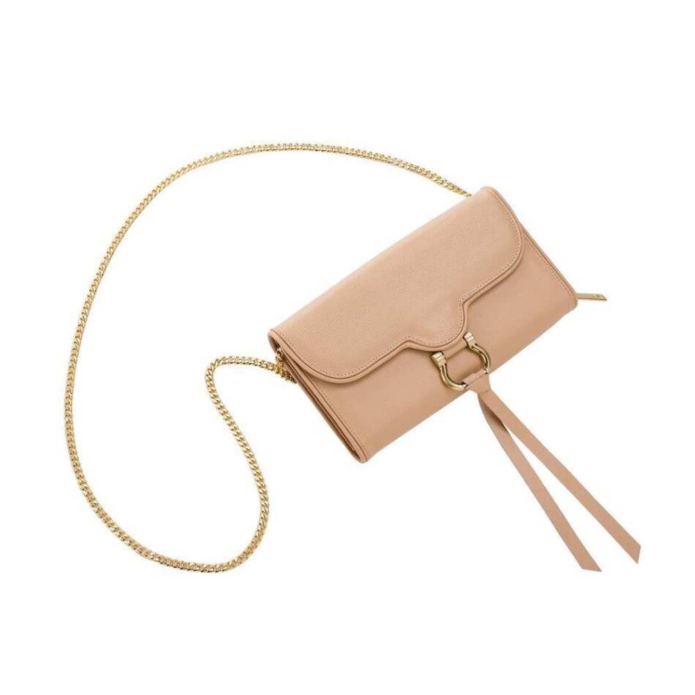 Blush Leather clutch